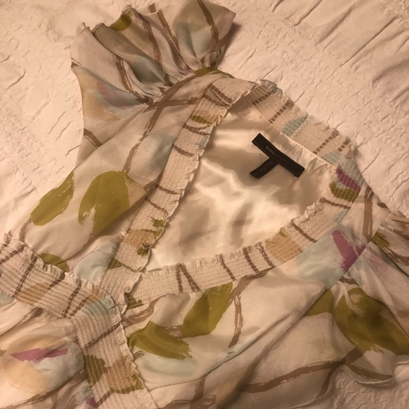 BCBG MAXAZRIA FLORAL DRESS X-SMALL PASTELS - Picture 3 of 8